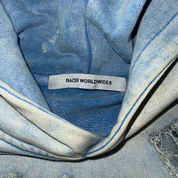 RACER WORLDWIDE- Washed Ice Patch Hoodie - Picture 2 of 3